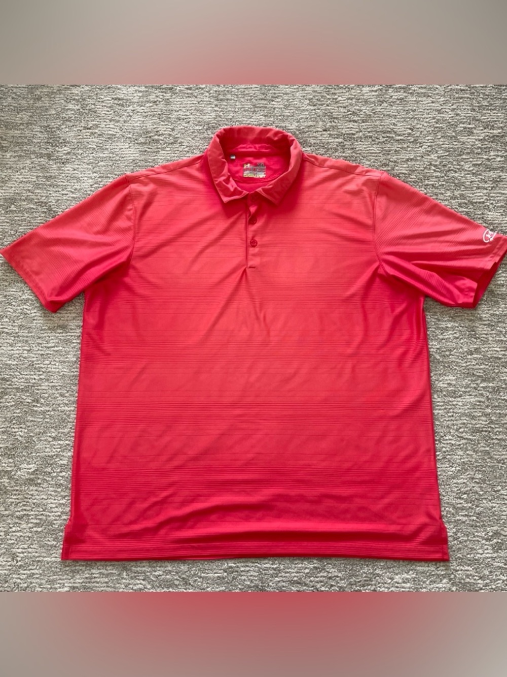 Under Armour Men's Loose Heat Gear Catalyst Short Sleeve Polo Light Red Men’s XL